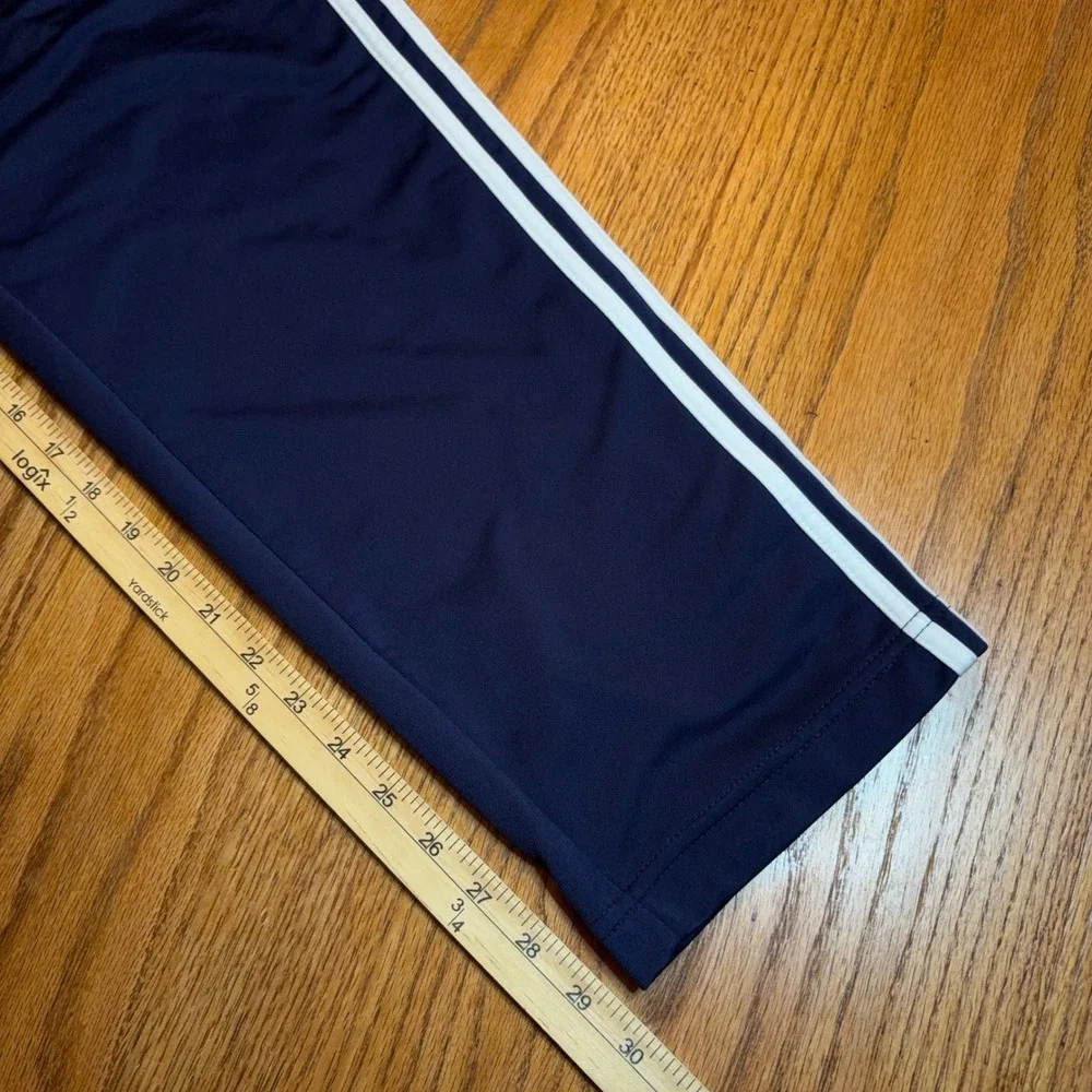 Adidas Tear Away Pants Men's Medium Snap Sweatpants Blue 3 Stripe Baggy Y2K